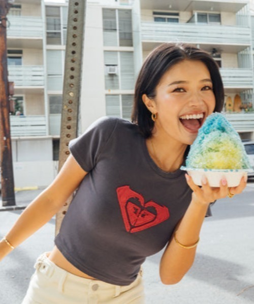 ミニTシャツ】ROXY x NANAHA ちびTシャツ RST252604T（Tシャツ
