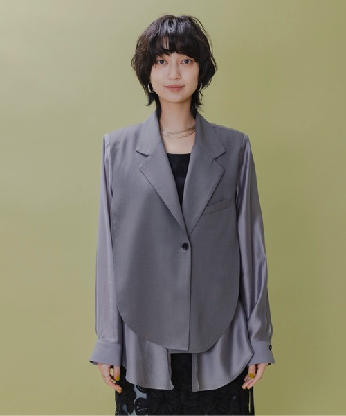 フロントレイヤードシアーテーラードジャケット Eimee Law