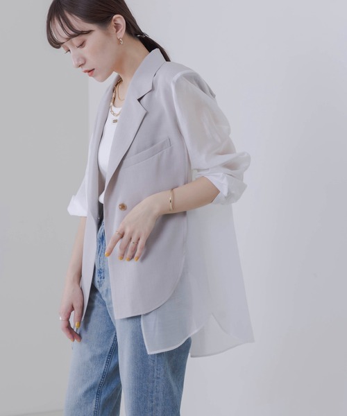 クルーレ　レイアードシアージャケット crewre online shop / レイヤードシアージャケット