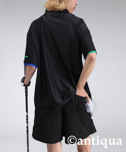 antiqua(アンティカ)の「【STCH】メッシュライク配色トップス(Tシャツ/カットソー・レディース・ブラック/ブルー/ホワイト・ML/LXL)」の14枚目の写真
