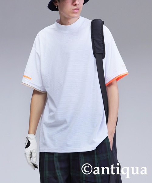 antiqua(アンティカ)の「【STCH】メッシュライク配色トップス(Tシャツ/カットソー・レディース・ブラック/ブルー/ホワイト・ML/LXL)」の8枚目の写真