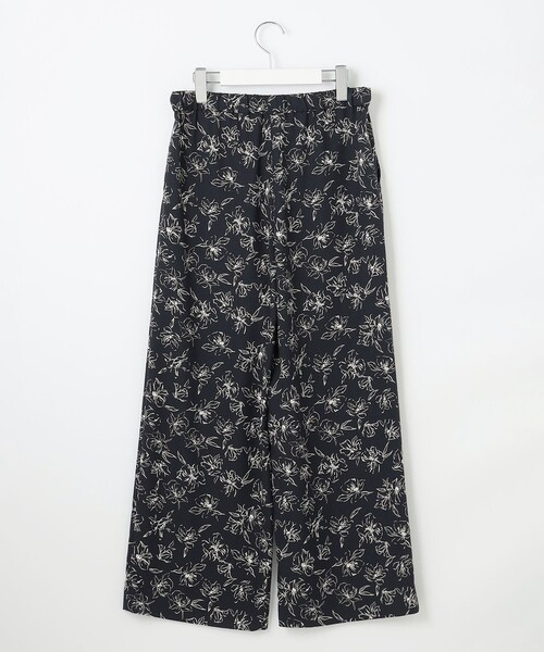 J.PRESS(ジェイプレス)の「【洗える】ラインフラワープリント ワイドパンツ(その他パンツ・レディース・アイボリー系5/ネイビー系5・7/9/11/13)」の16枚目の写真