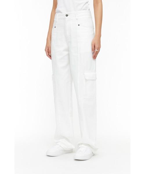 Studio Doe(スタジオドー)の「Studio Doe Flat Pocket Straight-leg Pants(その他パンツ・レディース・ホワイト・SMALL/MEDIUM)」の6枚目の写真