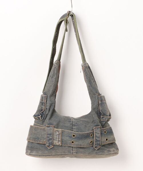 XU（エックスユー）の「【XU】denim eyelet belt bag（ショルダーバッグ・メンズ・ブルー・ONE SIZE）」の2枚目の写真