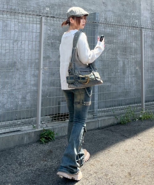 XU（エックスユー）の「【XU】denim eyelet belt bag（ショルダーバッグ・メンズ・ブルー・ONE SIZE）」の15枚目の写真