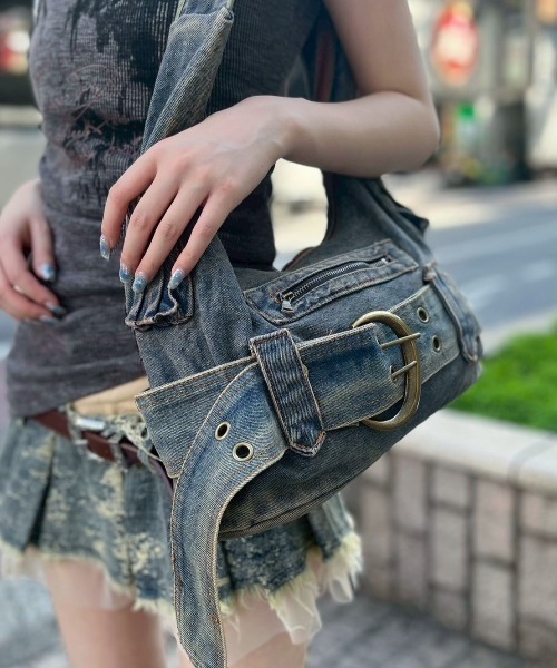 XU（エックスユー）の「【XU】denim eyelet belt bag（ショルダーバッグ・メンズ・ブルー・ONE SIZE）」の18枚目の写真