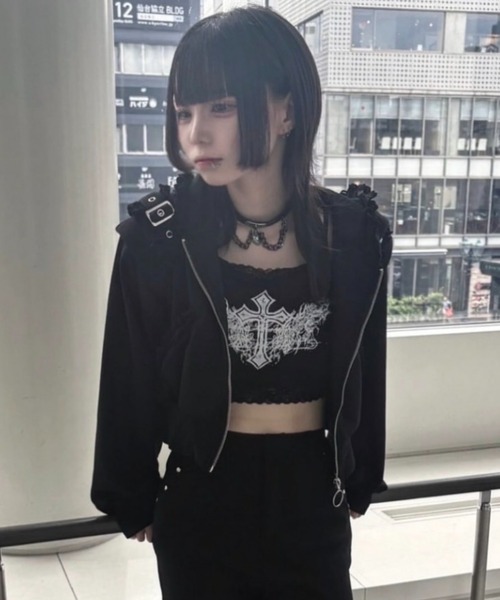 『REFLEM/レフレム』レースアップコルセットキャミソール ブラック Lサイズ REFLEM/レフレム』レースアップコルセットキャミソール ブラック