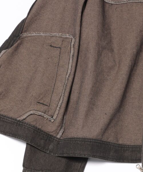 LAND MUSEUM(ランドミュージアム)の「LAND MUSEUM/ジップデニムジャケット(ブルゾン・メンズ・ブルー/ブラック・FREE)」の3枚目の写真