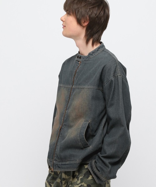 LAND MUSEUM(ランドミュージアム)の「LAND MUSEUM/ジップデニムジャケット(ブルゾン・メンズ・ブルー/ブラック・FREE)」の13枚目の写真