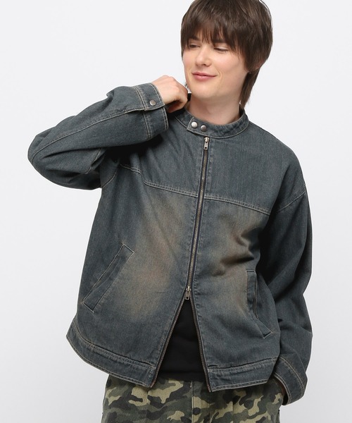 LAND MUSEUM(ランドミュージアム)の「LAND MUSEUM/ジップデニムジャケット(ブルゾン・メンズ・ブルー/ブラック・FREE)」の14枚目の写真