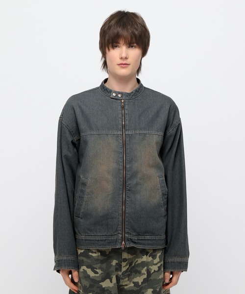 LAND MUSEUM(ランドミュージアム)の「LAND MUSEUM/ジップデニムジャケット(ブルゾン・メンズ・ブルー/ブラック・FREE)」の16枚目の写真