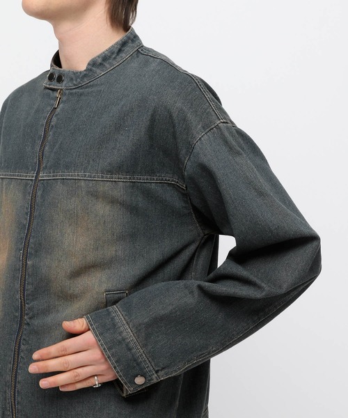 LAND MUSEUM(ランドミュージアム)の「LAND MUSEUM/ジップデニムジャケット(ブルゾン・メンズ・ブルー/ブラック・FREE)」の21枚目の写真