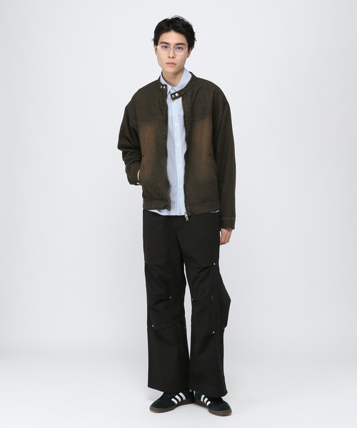 LAND MUSEUM(ランドミュージアム)の「LAND MUSEUM/ジップデニムジャケット(ブルゾン・メンズ・ブルー/ブラック・FREE)」の4枚目の写真