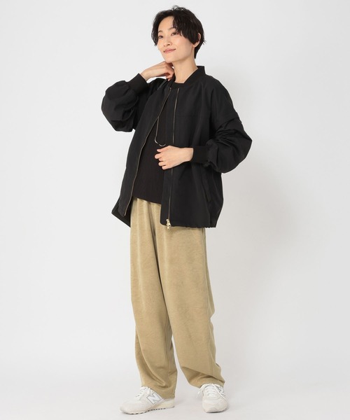 studio CLIP（スタディオクリップ）の「《ウタオ》旅とも2WAY MA1ブルゾン（MA-1・レディース・ブラック/ダークグリーン・FREE）」の6枚目の写真