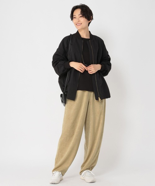 studio CLIP（スタディオクリップ）の「《ウタオ》旅とも2WAY MA1ブルゾン（MA-1・レディース・ブラック/ダークグリーン・FREE）」の7枚目の写真