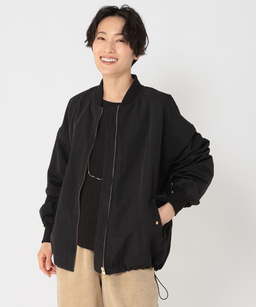 studio CLIP（スタディオクリップ）の「《ウタオ》旅とも2WAY MA1ブルゾン（MA-1・レディース・ブラック/ダークグリーン・FREE）」の8枚目の写真