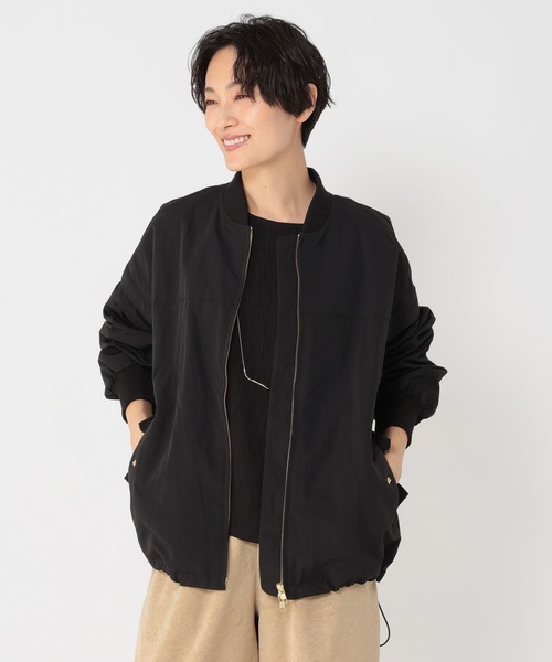 studio CLIP（スタディオクリップ）の「《ウタオ》旅とも2WAY MA1ブルゾン（MA-1・レディース・ブラック/ダークグリーン・FREE）」の9枚目の写真