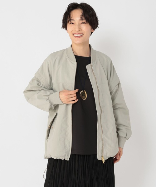 studio CLIP（スタディオクリップ）の「《ウタオ》旅とも2WAY MA1ブルゾン（MA-1・レディース・ブラック/ダークグリーン・FREE）」の13枚目の写真