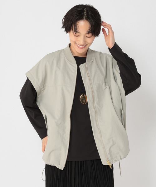 studio CLIP（スタディオクリップ）の「《ウタオ》旅とも2WAY MA1ブルゾン（MA-1・レディース・ブラック/ダークグリーン・FREE）」の15枚目の写真