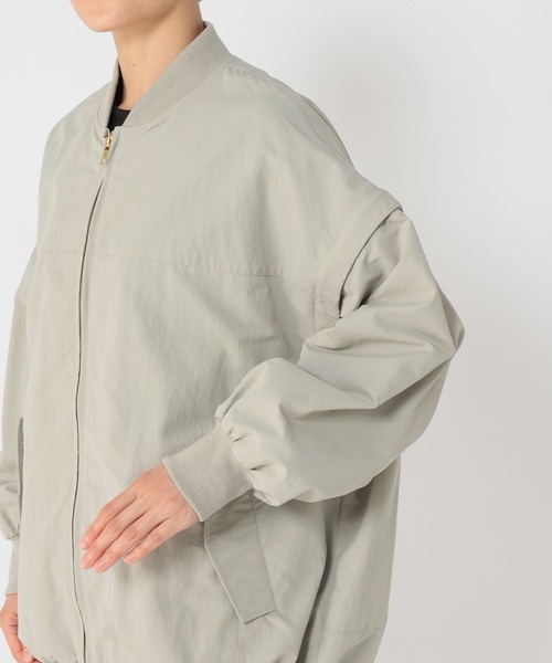 studio CLIP（スタディオクリップ）の「《ウタオ》旅とも2WAY MA1ブルゾン（MA-1・レディース・ブラック/ダークグリーン・FREE）」の22枚目の写真