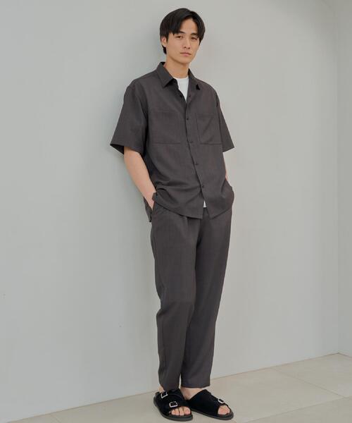 THE SHOP TK (ザ ショップ ティーケー )の「ドライポリ半袖シャツ セットアップ可/吸水速乾/軽量(シャツ/ブラウス・メンズ・ライトグレー/グリーン系/チャコールグレー/ブルー/ブラック・02/03/04)」の8枚目の写真