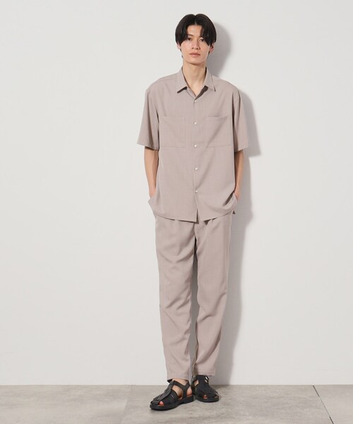 THE SHOP TK (ザ ショップ ティーケー )の「ドライポリ半袖シャツ セットアップ可/吸水速乾/軽量(シャツ/ブラウス・メンズ・ライトグレー/グリーン系/チャコールグレー/ブルー/ブラック・02/03/04)」の14枚目の写真