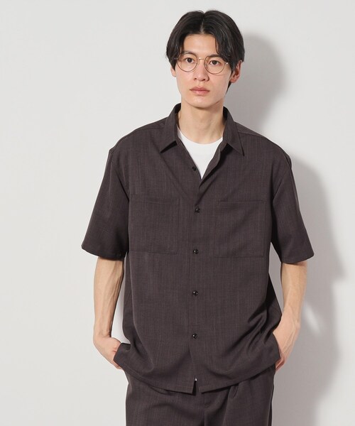 THE SHOP TK (ザ ショップ ティーケー )の「ドライポリ半袖シャツ セットアップ可/吸水速乾/軽量(シャツ/ブラウス・メンズ・ライトグレー/グリーン系/チャコールグレー/ブルー/ブラック・02/03/04)」の6枚目の写真