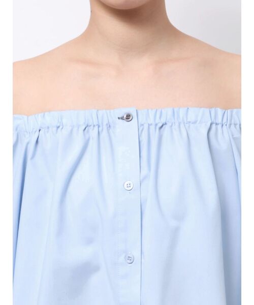 LAGUNAMOON(ラグナムーン)の「オフショルダー裾バイカラーブラウス(シャツ/ブラウス・レディース・ブルー/グレー/ホワイト・FREE)」の16枚目の写真