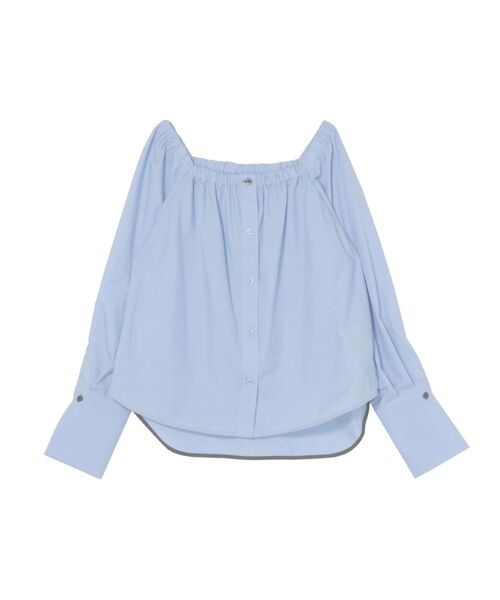 LAGUNAMOON(ラグナムーン)の「オフショルダー裾バイカラーブラウス(シャツ/ブラウス・レディース・ブルー/グレー/ホワイト・FREE)」の12枚目の写真