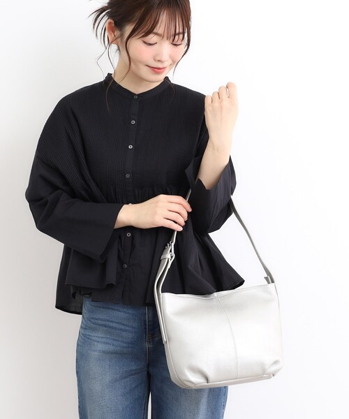 【牛革レザー／ショルダー長さ調節可】ワンハンドルバッグ