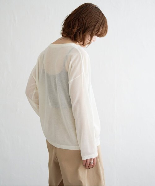 notch.(ノッチ)の「コード刺繍ロゴシアニット(ニット/セーター・レディース・ネイビー/グレー/オフホワイト・M)」の14枚目の写真