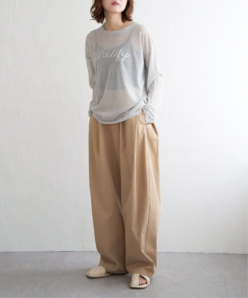 notch.(ノッチ)の「コード刺繍ロゴシアニット(ニット/セーター・レディース・ネイビー/グレー/オフホワイト・M)」の4枚目の写真
