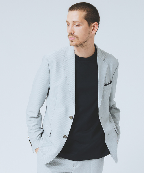 DESIGNWORKS（デザインワークス）の「【セットアップ対応】トリコットサッカー2B ジャケット（セットアップ・メンズ・ネイビー/グレー・44/46/48/50/52）」の17枚目の写真