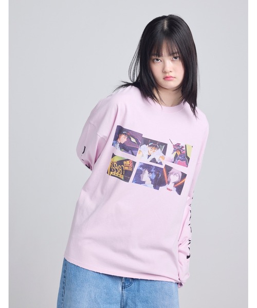 Little sunny bite（リトルサニーバイト）の「【evangelion x little sunny bite】 long tee（Tシャツ/カットソー・レディース・ピンク/ホワイト/ブラック・MEDIUM/SMALL）」の3枚目の写真