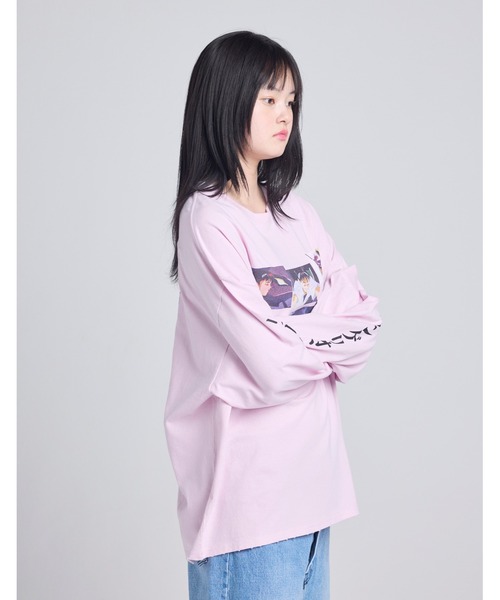 Little sunny bite（リトルサニーバイト）の「【evangelion x little sunny bite】 long tee（Tシャツ/カットソー・レディース・ピンク/ホワイト/ブラック・MEDIUM/SMALL）」の5枚目の写真