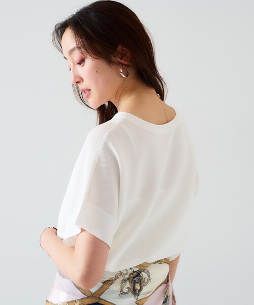 【新品】25春夏　アンタイトル ３Ｌ バウンドスリーブニット　前後2way UNTITLED｜【12色展開/体型カバー/2way】バウンドスリーブニット