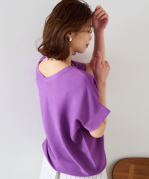 Theory - theory✨美品‼️体型カバー❤️変形ニット　コットン UNTITLED ニット セーター 「体型カバー/手洗い可」コットン