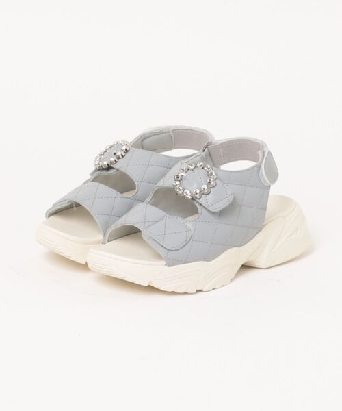 la farfa SHOES(ラ・ファーファ シューズ)の「la farfa shoes 厚底 ビジューバックル スポサン(サンダル・レディース・ブラック/グレー/アイボリー・XL/LL/L/M)」の3枚目の写真