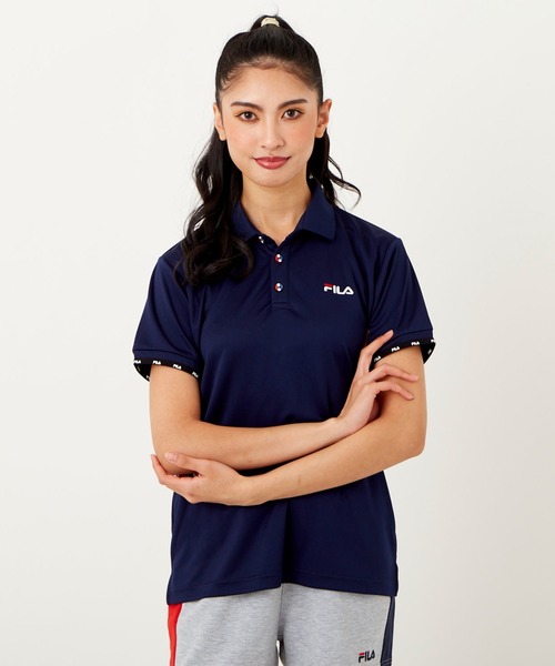 FILA(フィラ)の「メッシュ半袖ポロシャツ(ポロシャツ・レディース・ブラック/ピンク/ホワイト/ミント/ネイビー・X-LARGE/MEDIUM/LARGE)」の5枚目の写真