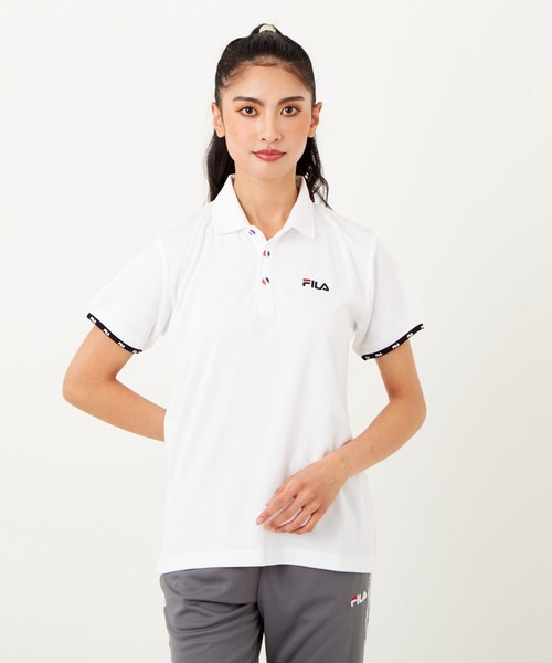 FILA(フィラ)の「メッシュ半袖ポロシャツ(ポロシャツ・レディース・ブラック/ピンク/ホワイト/ミント/ネイビー・X-LARGE/MEDIUM/LARGE)」の2枚目の写真