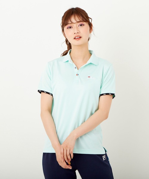 FILA(フィラ)の「メッシュ半袖ポロシャツ(ポロシャツ・レディース・ブラック/ピンク/ホワイト/ミント/ネイビー・X-LARGE/MEDIUM/LARGE)」の4枚目の写真