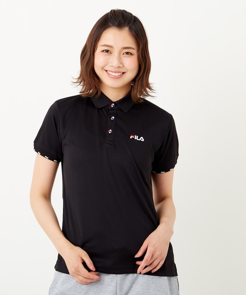FILA(フィラ)の「メッシュ半袖ポロシャツ(ポロシャツ・レディース・ブラック/ピンク/ホワイト/ミント/ネイビー・X-LARGE/MEDIUM/LARGE)」の3枚目の写真