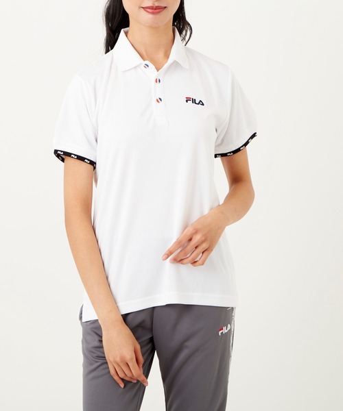FILA(フィラ)の「メッシュ半袖ポロシャツ(ポロシャツ・レディース・ブラック/ピンク/ホワイト/ミント/ネイビー・X-LARGE/MEDIUM/LARGE)」の8枚目の写真