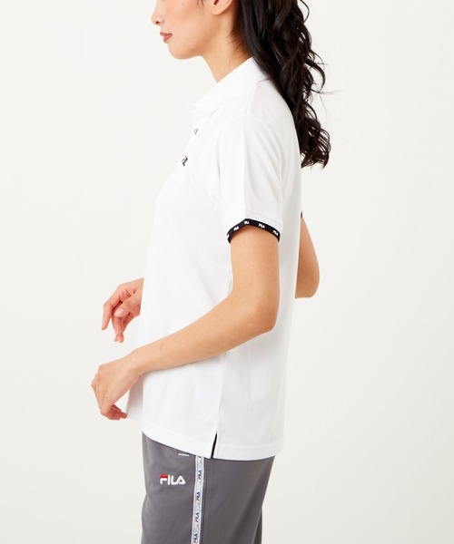 FILA(フィラ)の「メッシュ半袖ポロシャツ(ポロシャツ・レディース・ブラック/ピンク/ホワイト/ミント/ネイビー・X-LARGE/MEDIUM/LARGE)」の9枚目の写真