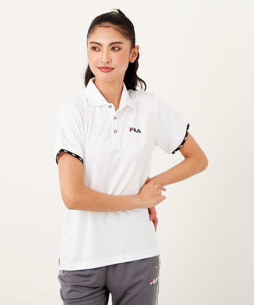 FILA(フィラ)の「メッシュ半袖ポロシャツ(ポロシャツ・レディース・ブラック/ピンク/ホワイト/ミント/ネイビー・X-LARGE/MEDIUM/LARGE)」の11枚目の写真