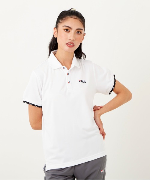 FILA(フィラ)の「メッシュ半袖ポロシャツ(ポロシャツ・レディース・ブラック/ピンク/ホワイト/ミント/ネイビー・X-LARGE/MEDIUM/LARGE)」の12枚目の写真