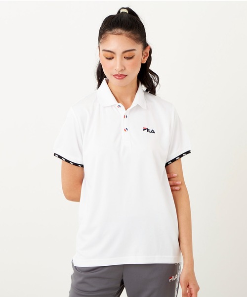 FILA(フィラ)の「メッシュ半袖ポロシャツ(ポロシャツ・レディース・ブラック/ピンク/ホワイト/ミント/ネイビー・X-LARGE/MEDIUM/LARGE)」の13枚目の写真