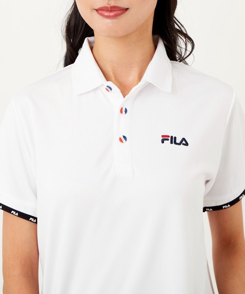 FILA(フィラ)の「メッシュ半袖ポロシャツ(ポロシャツ・レディース・ブラック/ピンク/ホワイト/ミント/ネイビー・X-LARGE/MEDIUM/LARGE)」の15枚目の写真