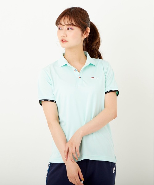 FILA(フィラ)の「メッシュ半袖ポロシャツ(ポロシャツ・レディース・ブラック/ピンク/ホワイト/ミント/ネイビー・X-LARGE/MEDIUM/LARGE)」の7枚目の写真