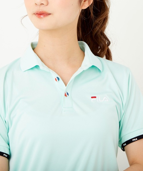 FILA(フィラ)の「メッシュ半袖ポロシャツ(ポロシャツ・レディース・ブラック/ピンク/ホワイト/ミント/ネイビー・X-LARGE/MEDIUM/LARGE)」の16枚目の写真